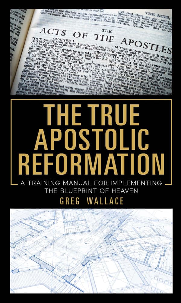 Black cover framed by a photograph of the book of Acts open at chapter one and an architect’s blueprint below the title.